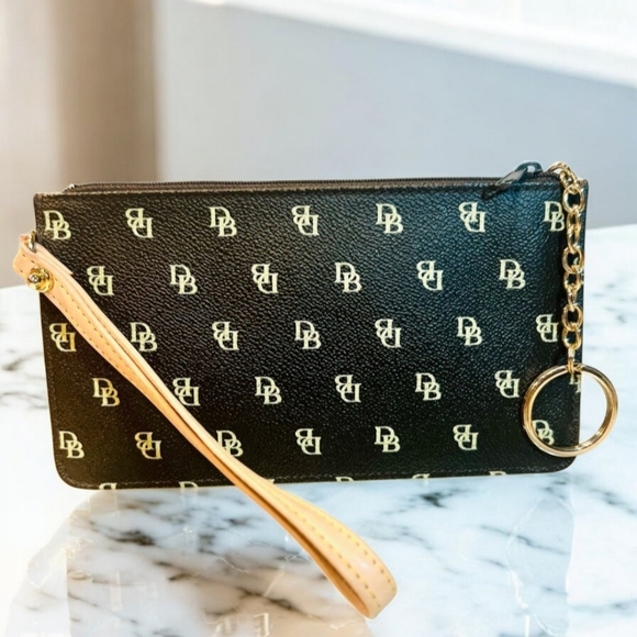 Dooney & Bourke Handbags - Dooney & Bourke Signature DB Logo Large Wristlet